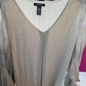 Alfani Shimmering Silver Blouse